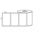 102 by 63 mm white label, 1,000 per roll, printed with a ribbon.